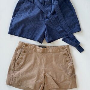 Banana Republic Women's Blue and Tan Shorts Set